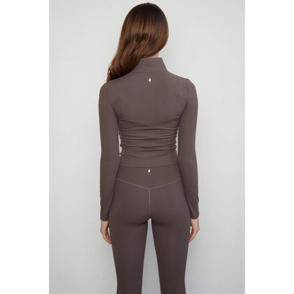 NWOT Azur Fit Walnut Brown Classic Fit Zip Up Jacket Women's Small S - Picture 3 of 7